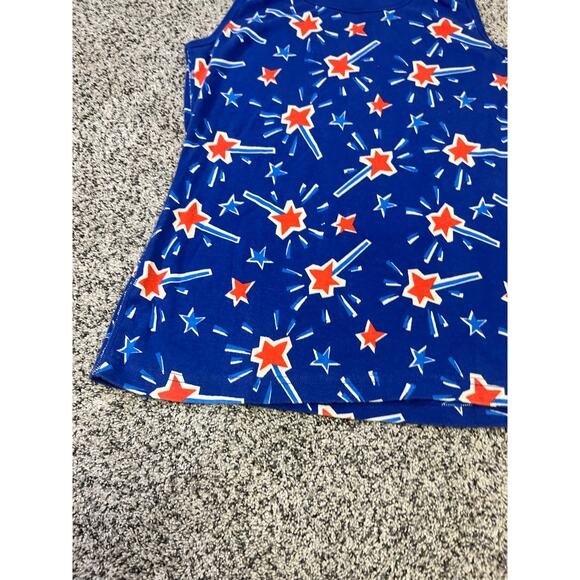 Hanna Andersson‎ 4th of July Patriotic Tank, Women’s M, Organic Cotton Blue/Red - Picture 2 of 10